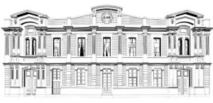 Line Drawing of Fashion House, COR Colour of Retail